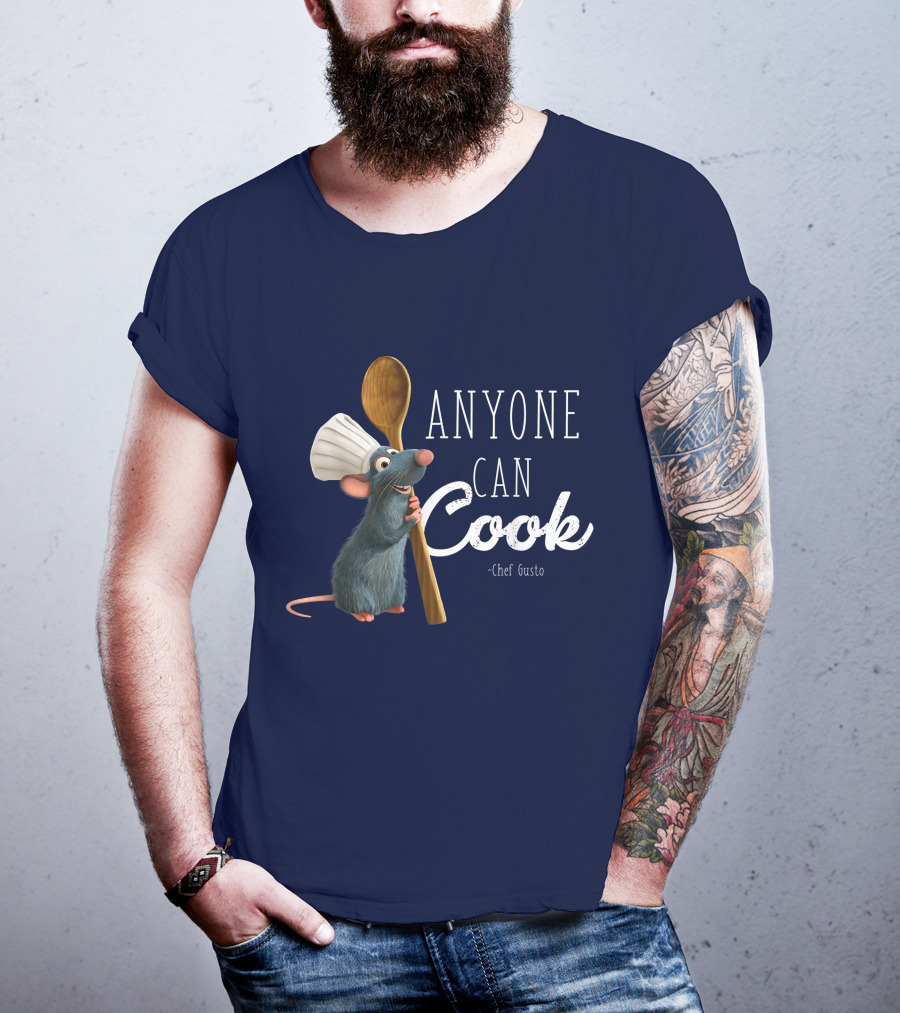 Disney Pixar Ratatouille Remy Anyone Can Cook Chef Gusto T-Shirt