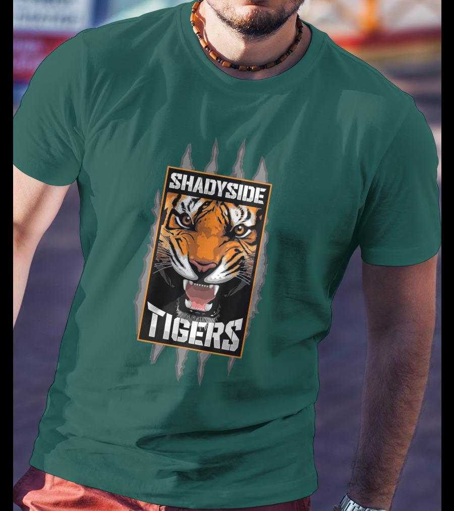 Shadyside Tigers Fierce Tiger Face Claw Marks T-Shirt