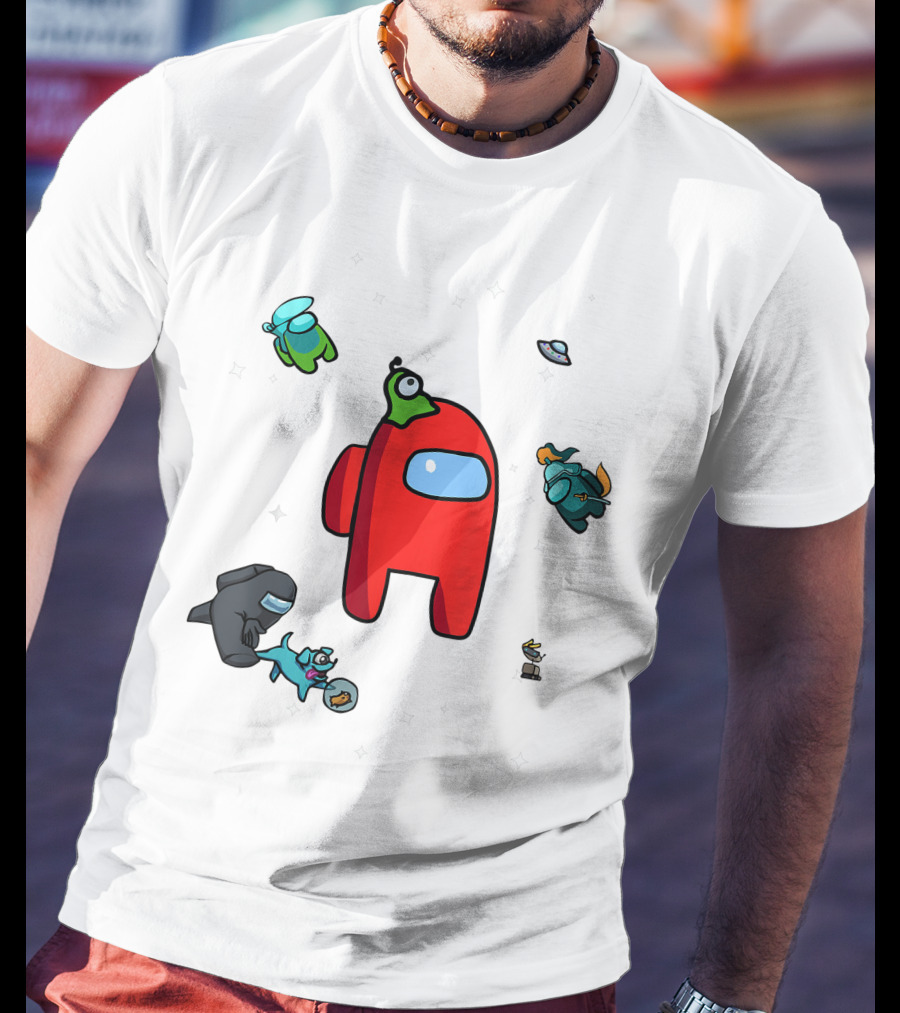 Aliens Us Game Crew Mate Pets Video Gamer T-Shirt