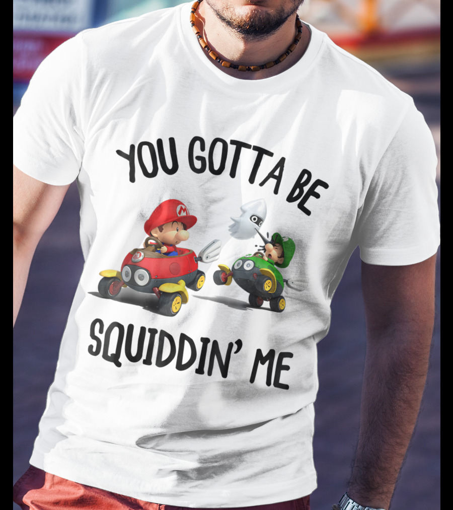Mario Kart You Gotta Be Squiddin Me Racing Blooper Surprise T-Shirt