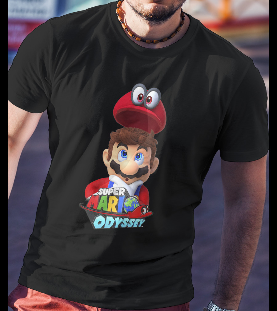 Super Mario Odyssey Funny Cappy And Mario Game T-Shirt