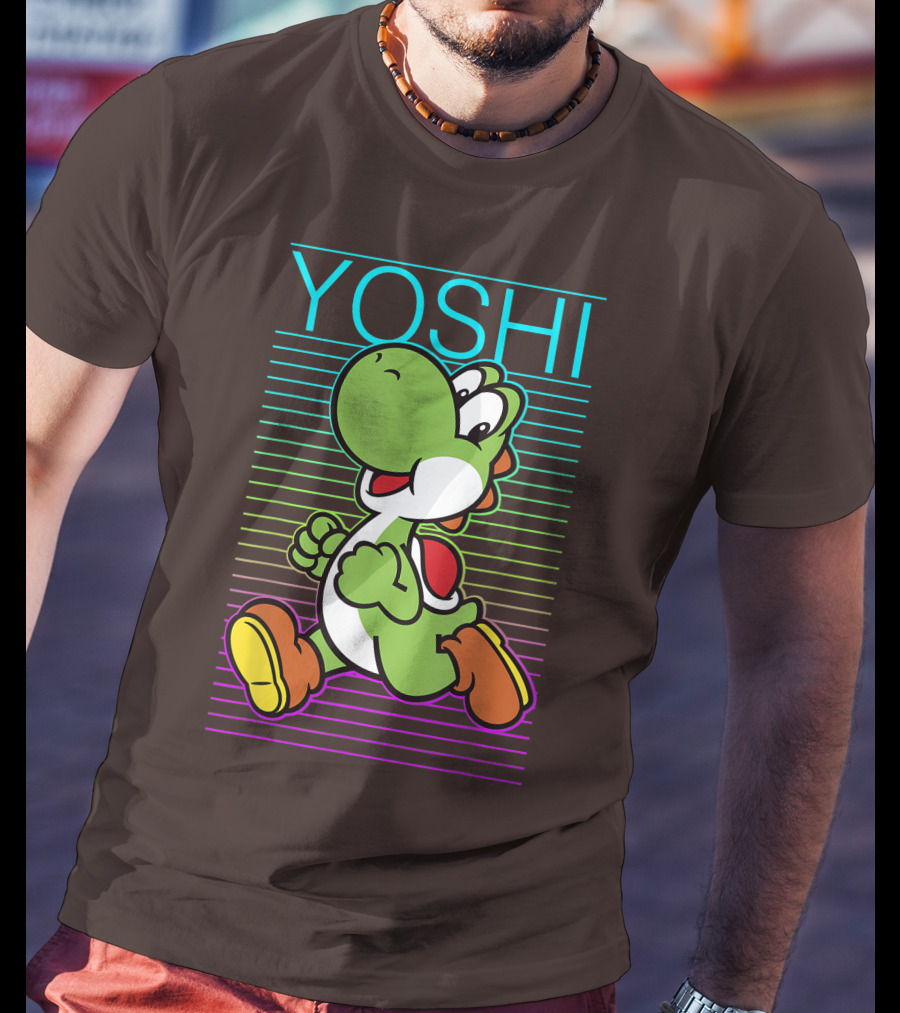 Yoshi Retro Gradient Fade Super Mario T-Shirt