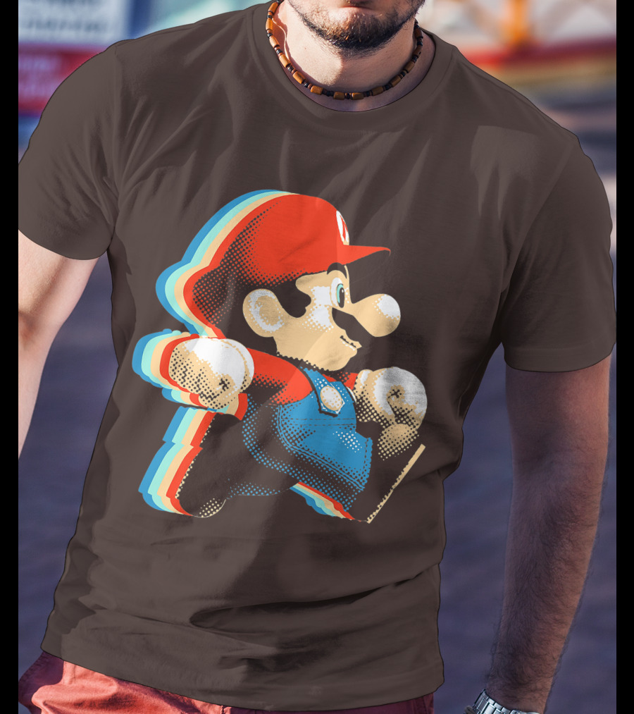 Funny Super Mario Comic Style Mario Run Premium Holidays Retro Gaming T-Shirt