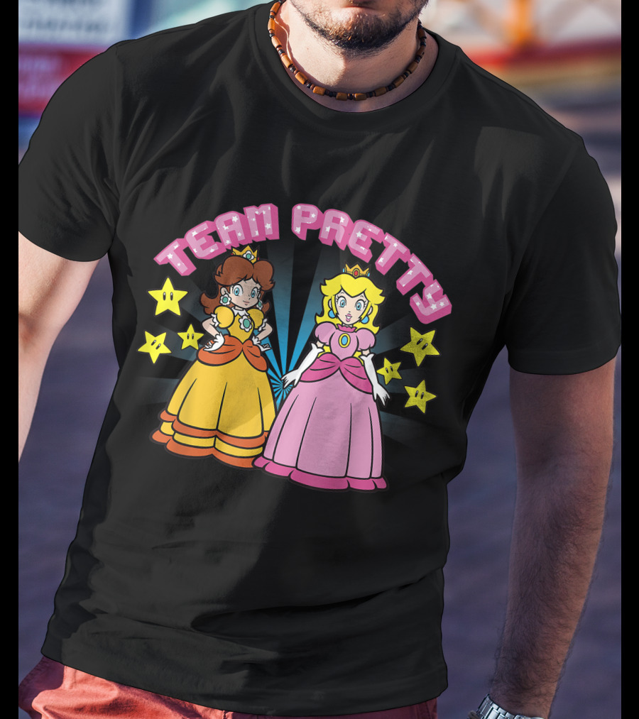 Super Mario Princess Peach And Daisy Team Pretty Stars T-Shirt