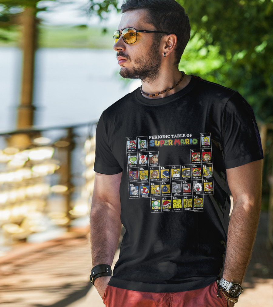 Periodic Table Of Super Mario Characters And Items T-Shirt