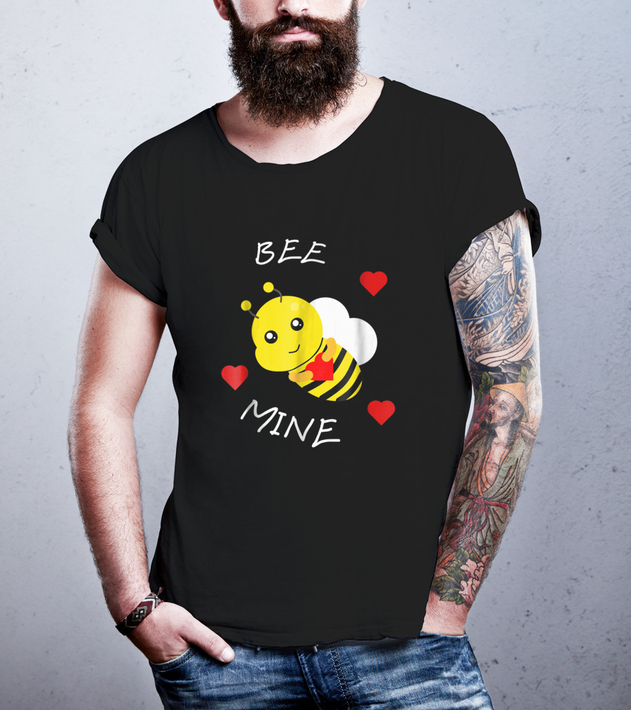 BEE MINE Valentine's Day Love Hearts Bee T-Shirt