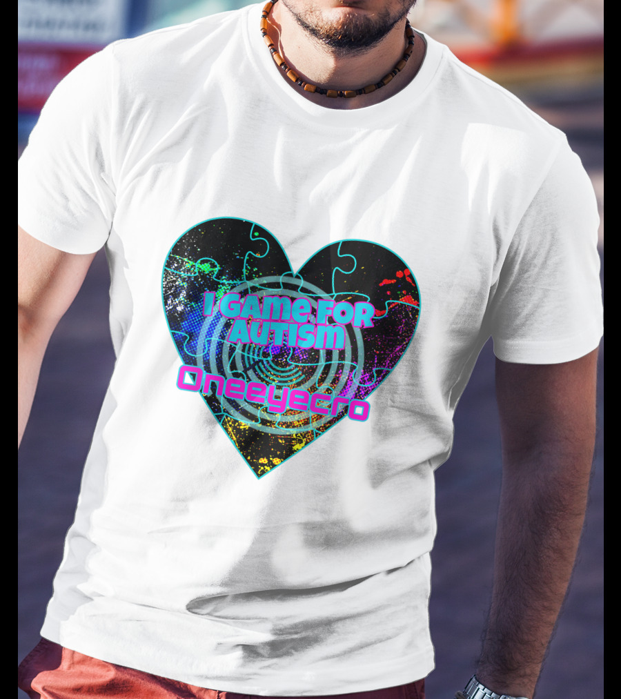 I Game For Autism Oneeyecro T-Shirt