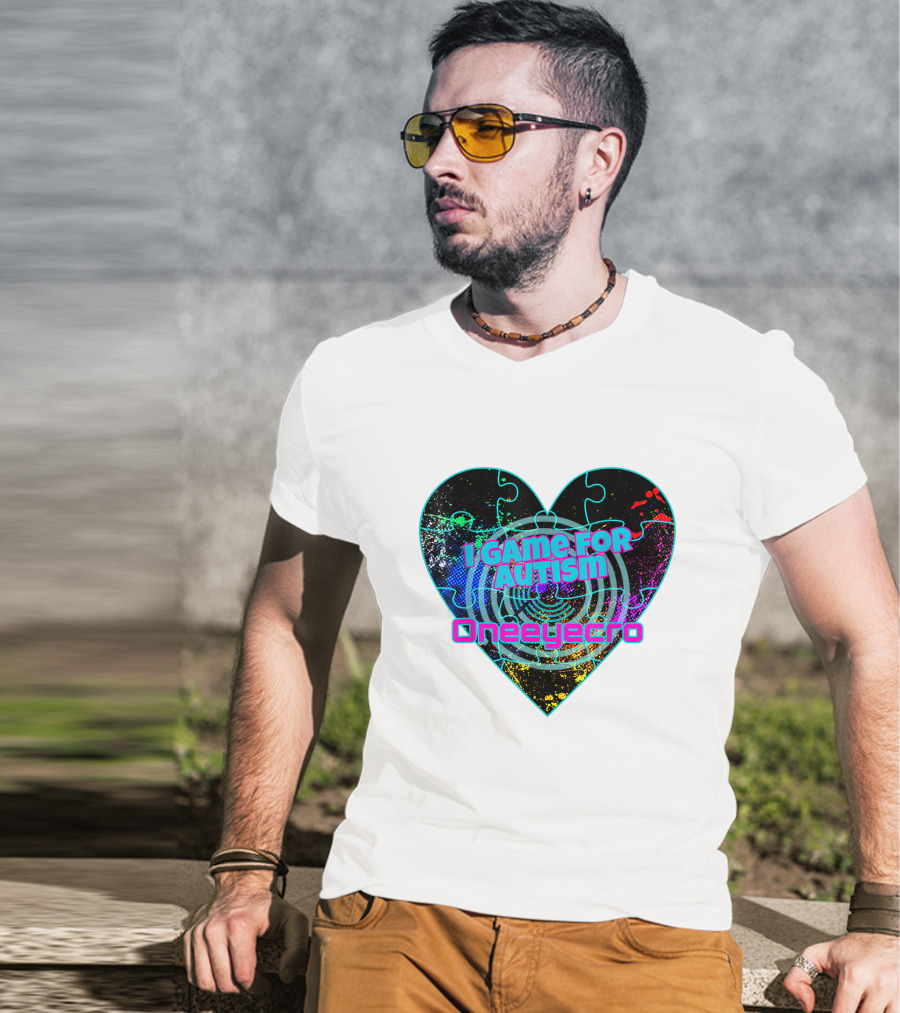 I Game For Autism Oneeyecro T-Shirt