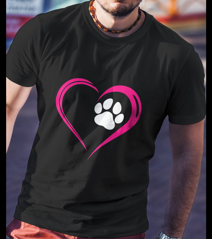 Cat Dog Heart Paw Love T-Shirt