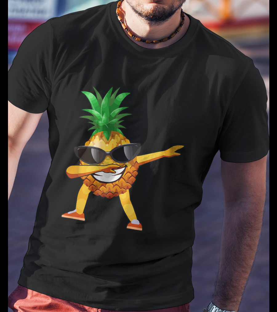 Dabbing Pineapple Sunglasses Smile T-Shirt