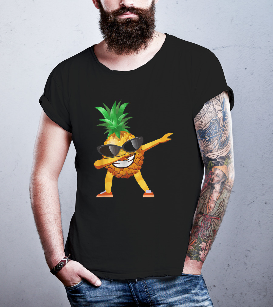 Dabbing Pineapple Sunglasses Smile T-Shirt