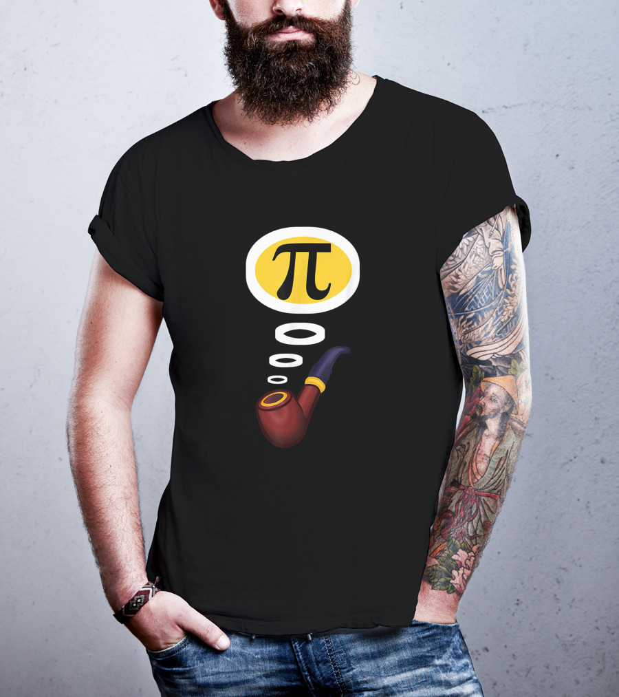 Pi Day Pipe With Pi Symbol For Teacher T-Shirt