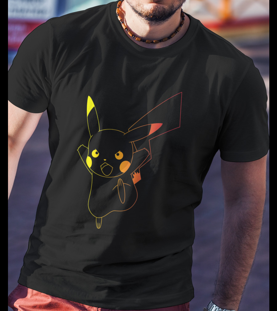 Pokemon Pikachu Ombre Cartoon Lover T-Shirt