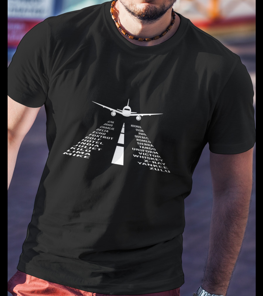 Alpha Bravo Charlie Delta Echo Foxtrot Golf Hotel India Juliet Kilo Lima Mike November Oscar Papa Quebec Romeo Sierra Tango Uniform Victor Whiskey X-ray Yankee Zulu Pilot Airplane T-Shirt