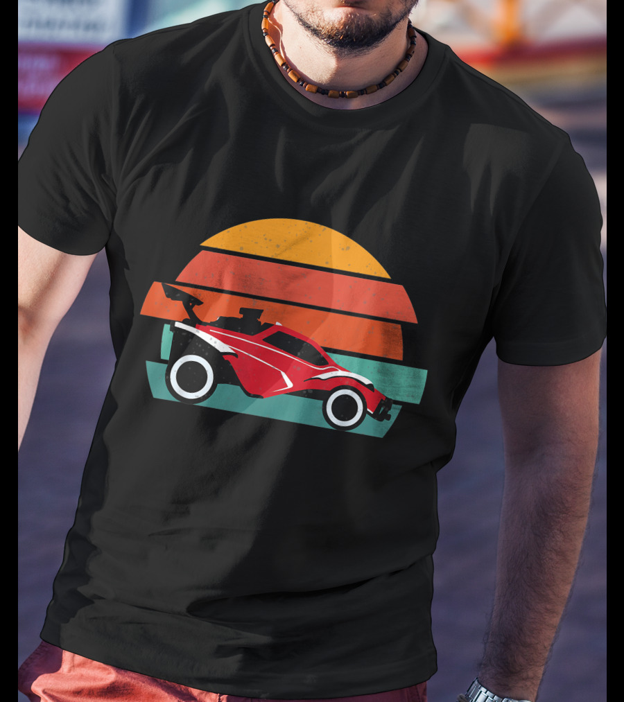 Rocket League Race Car Retro Sunset T-Shirt