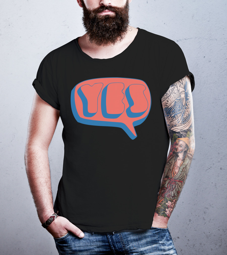 Yes 1969 Album Logo Retro Text Bubble T-Shirt