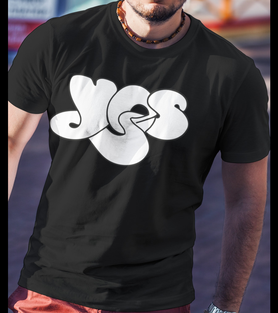Yes Band Iconic Logo White Bubble Letters T-Shirt