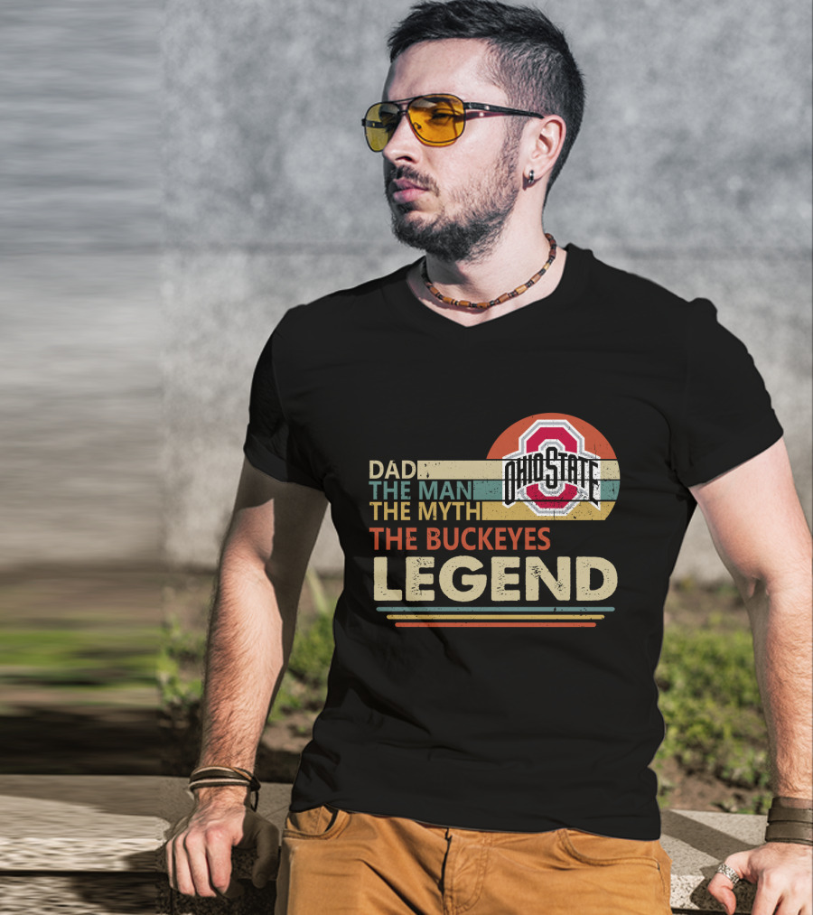 Ohio State Buckeyes Dad The Man The Myth The Legend T-Shirt