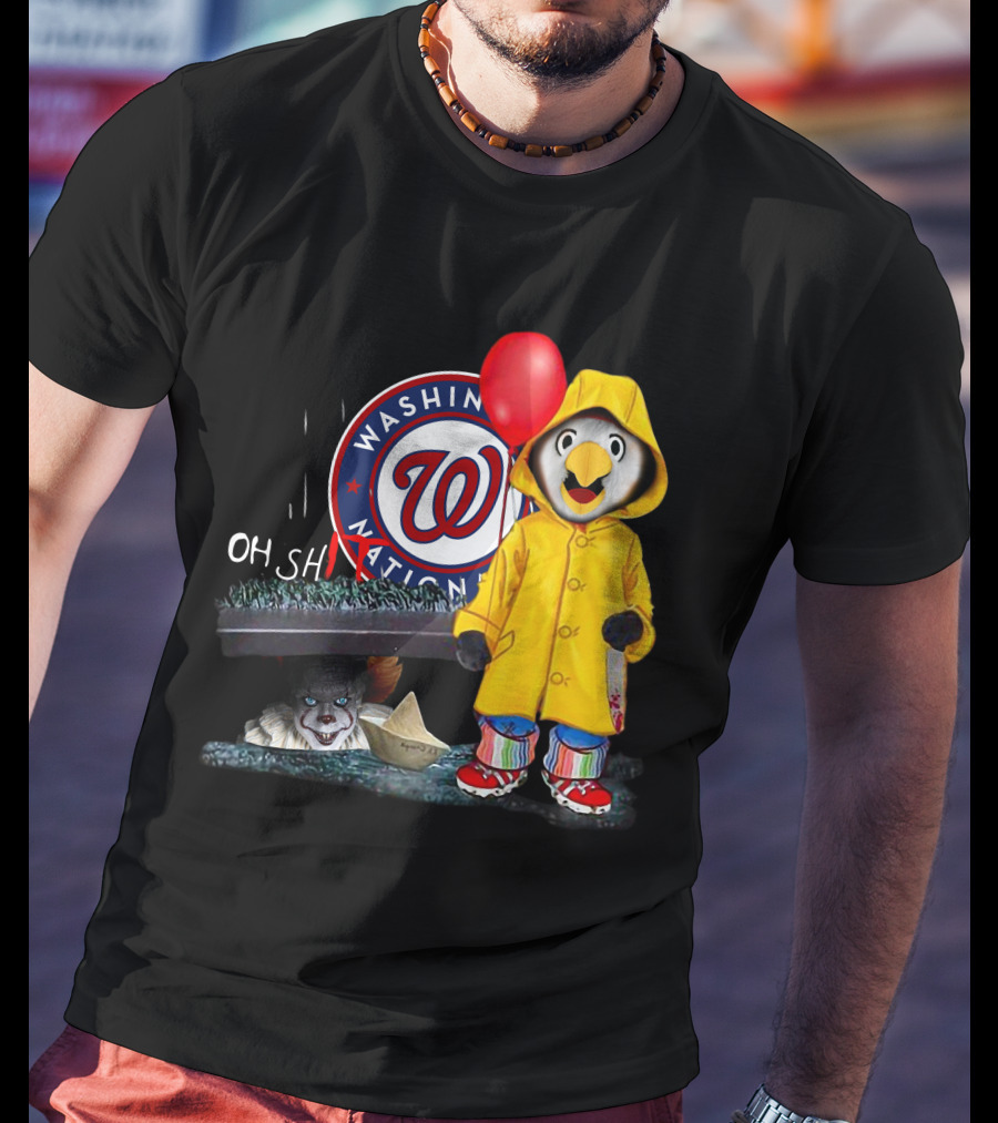 Washington Nationals Pennywise Penguin Red Balloon T-Shirt