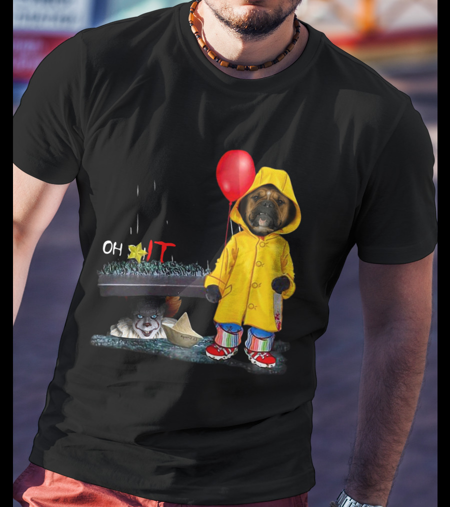 IT BoxerDs Raincoat Red Balloon Dog Encounter T-Shirt