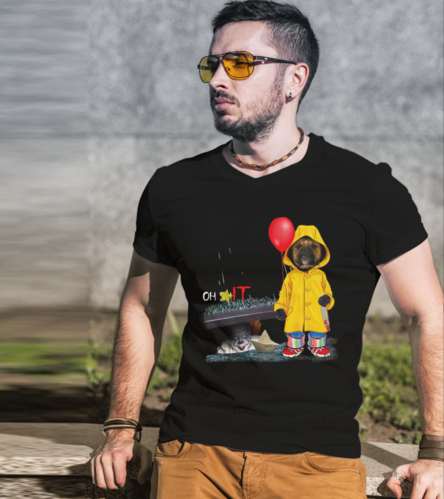 IT BoxerDs Raincoat Red Balloon Dog Encounter T-Shirt