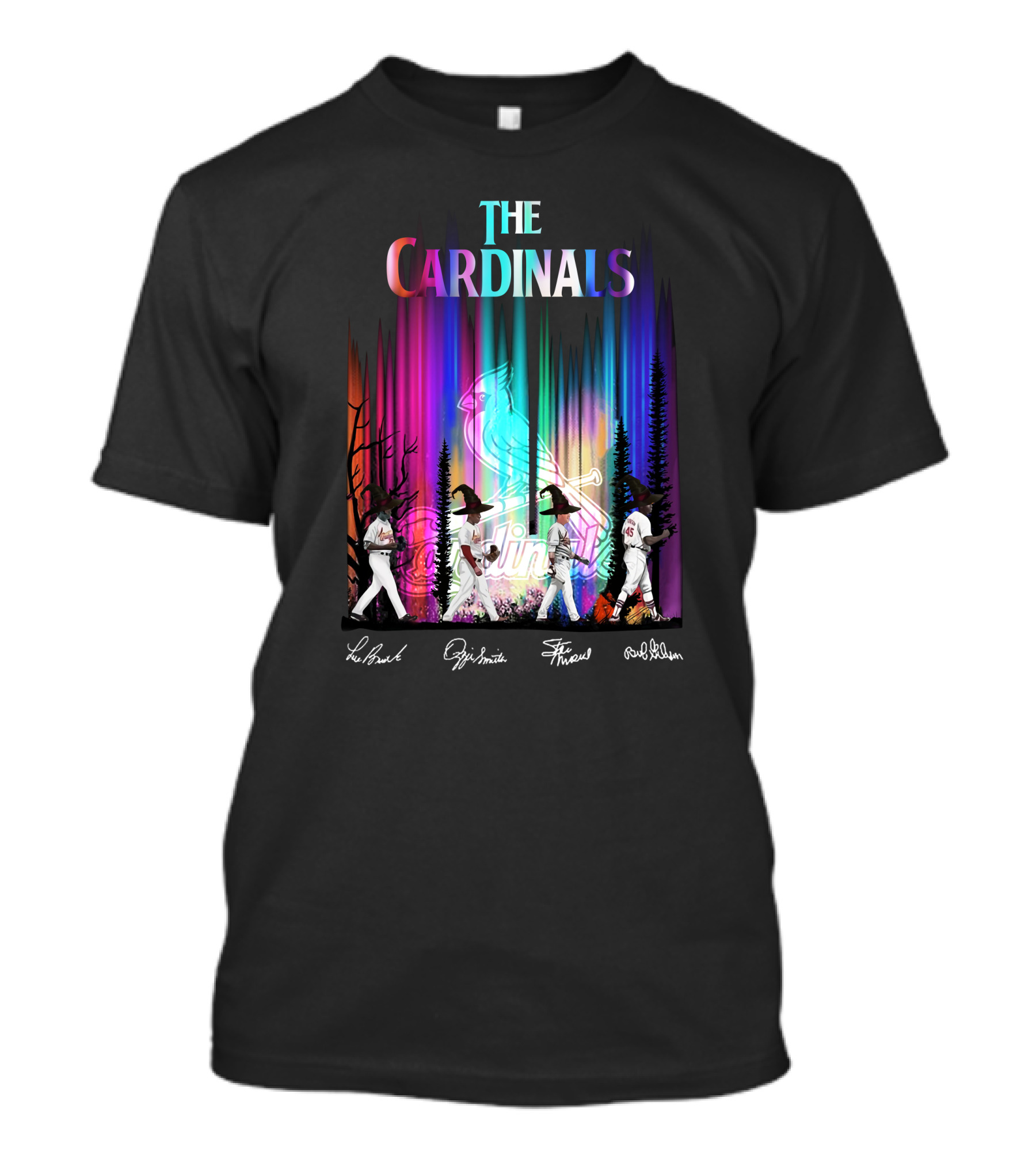 The Cardinals St. Louis Baseball Legends Aurora Borealis T-Shirt