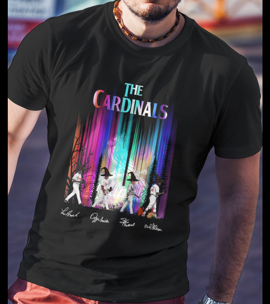 The Cardinals St. Louis Baseball Legends Aurora Borealis T-Shirt
