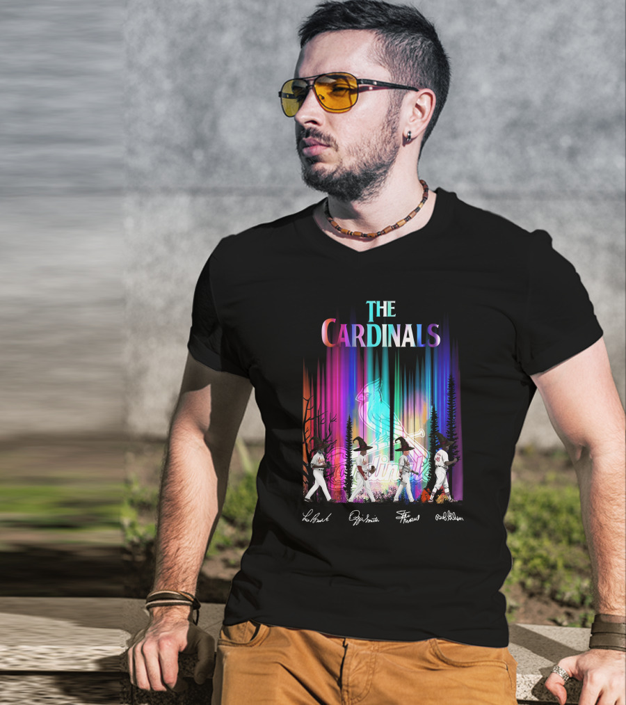 The Cardinals St. Louis Baseball Legends Aurora Borealis T-Shirt