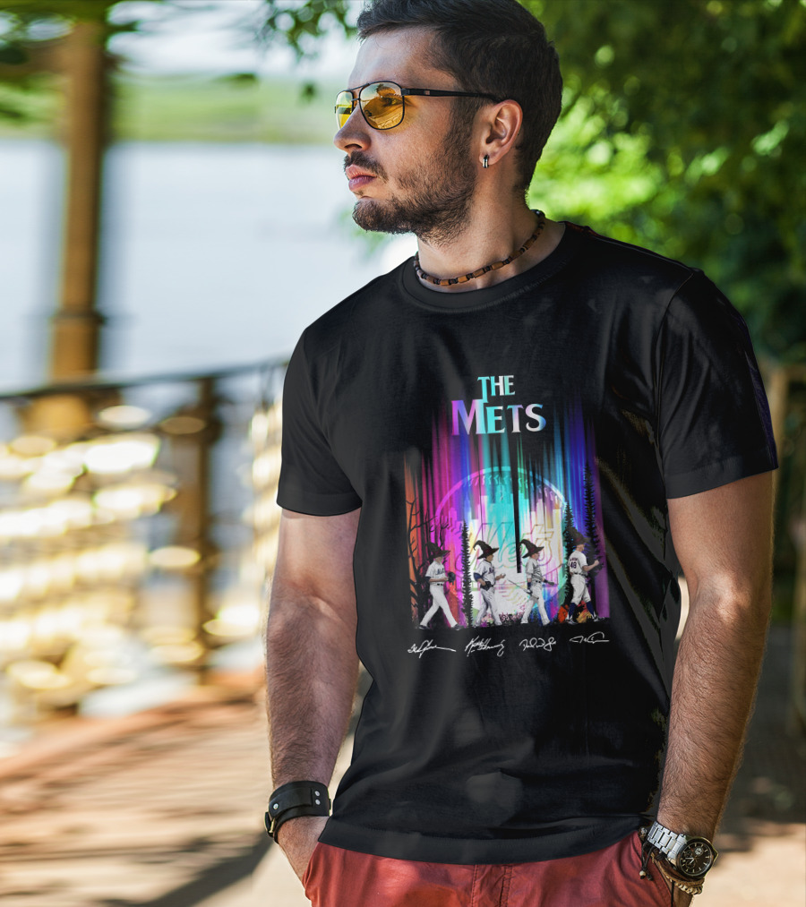 The Mets Neon Forest Baseball Player Walk With Signatures T-Shirt