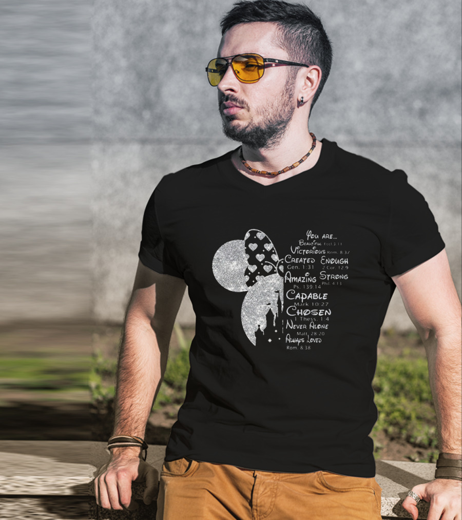 Minnie You Are Beautiful Victorious Created Enough Amazing Strong Capable Chosen Never Alone Always Loved T-Shirt