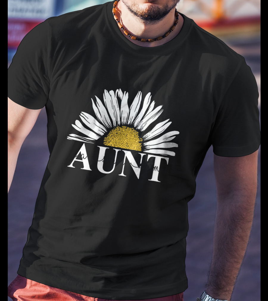 Aunt Daisy Sofia Lima Flower Text T-Shirt