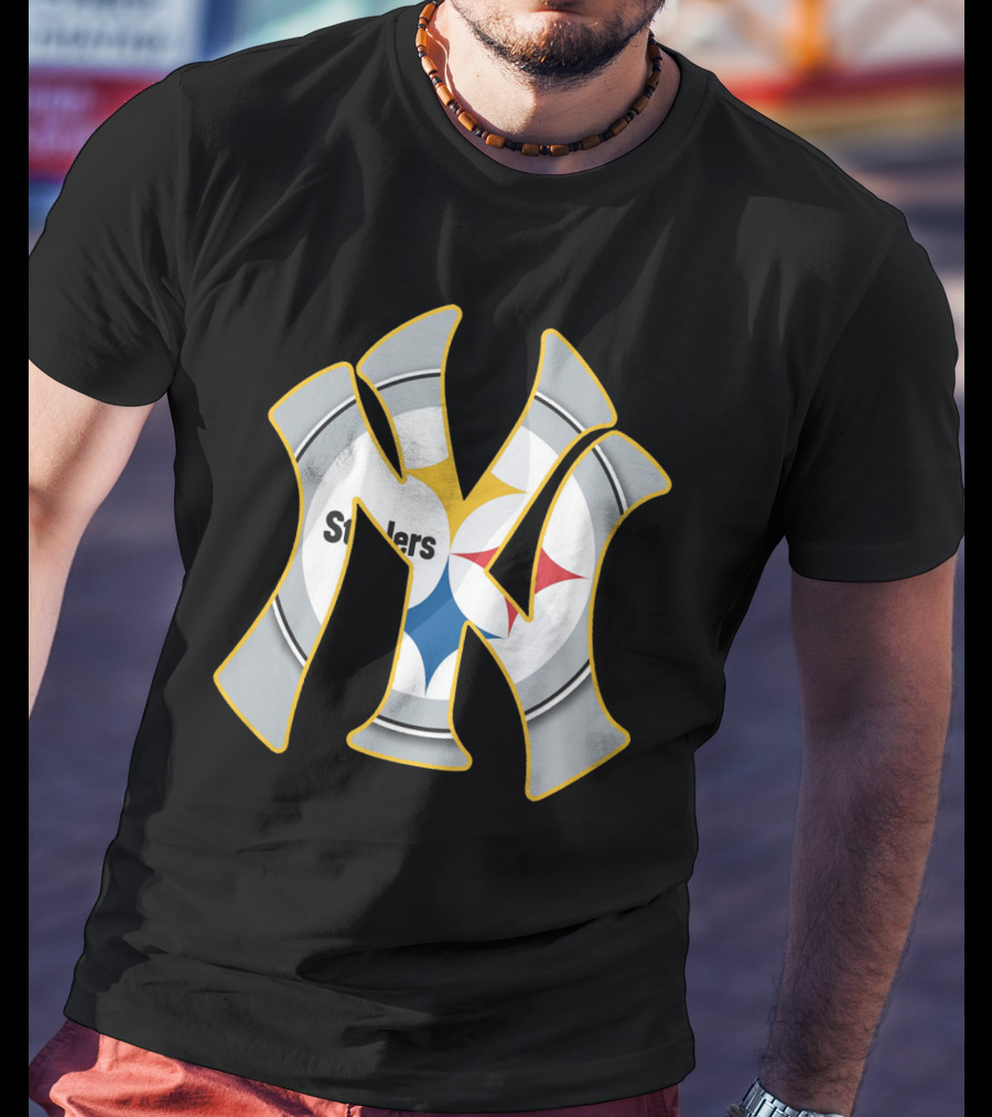 Yankees Steelers New York's Logo Fusion T-Shirt