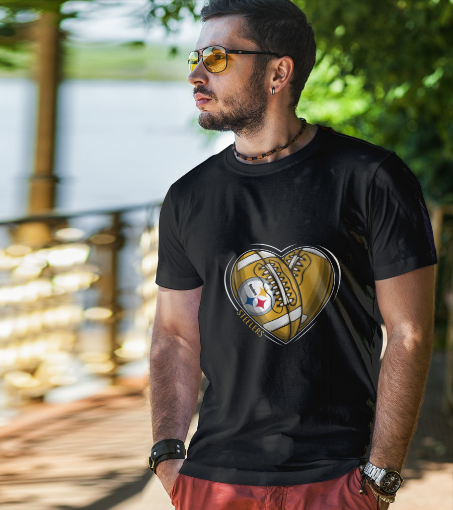 Steelers Heart Football Steelers T-Shirt