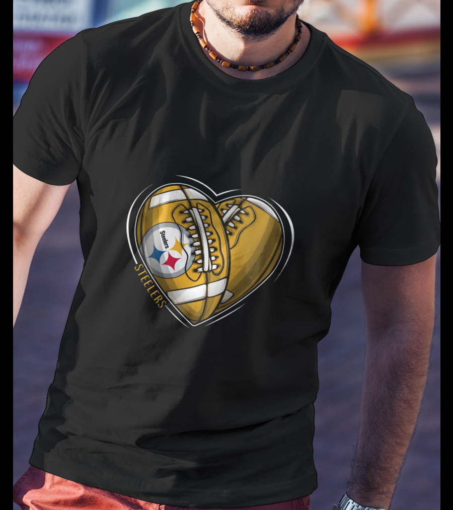 Steelers Heart Football Steelers T-Shirt