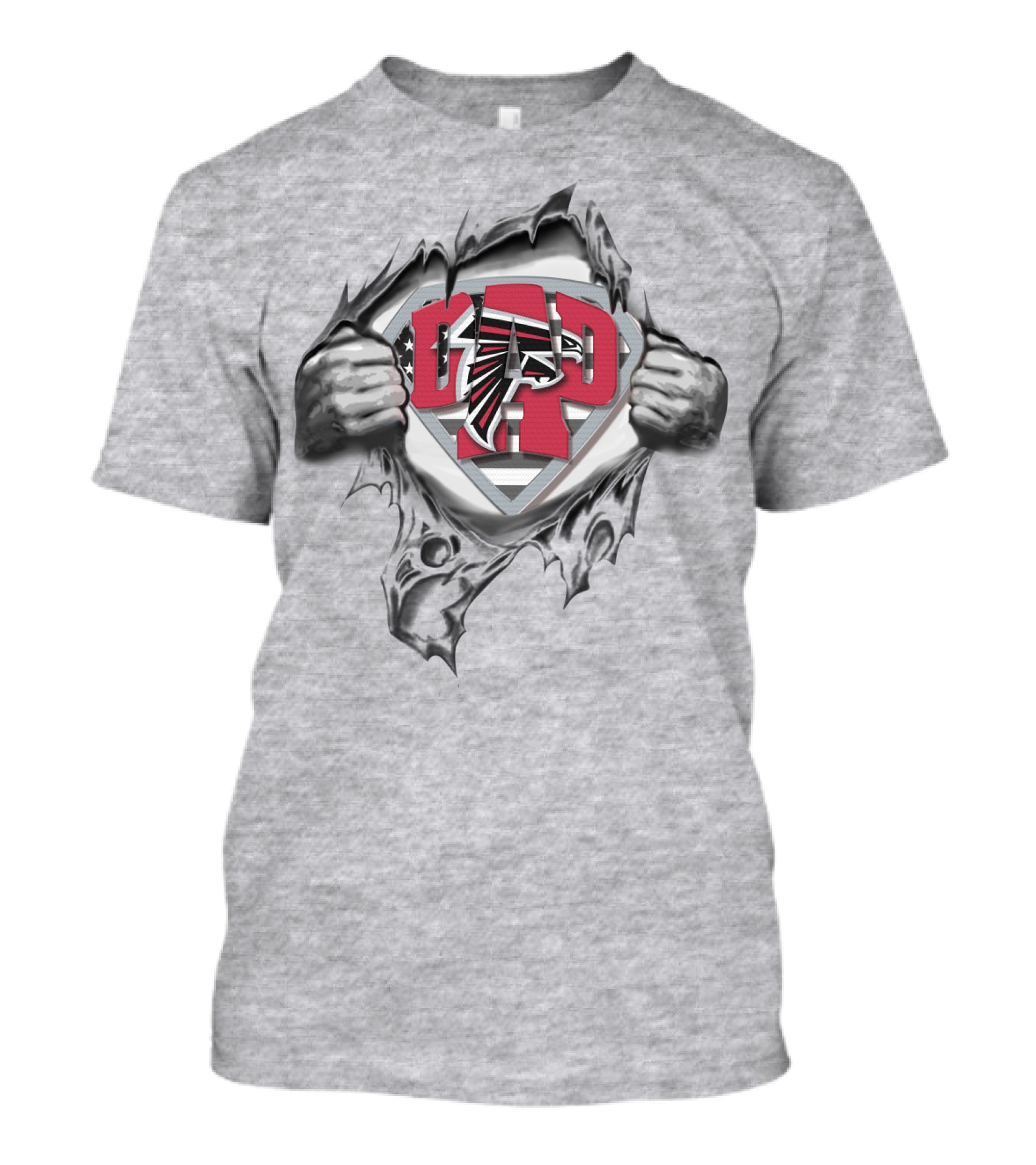 Superdad Atlanta Falcons Logo Shield Tear T-Shirt