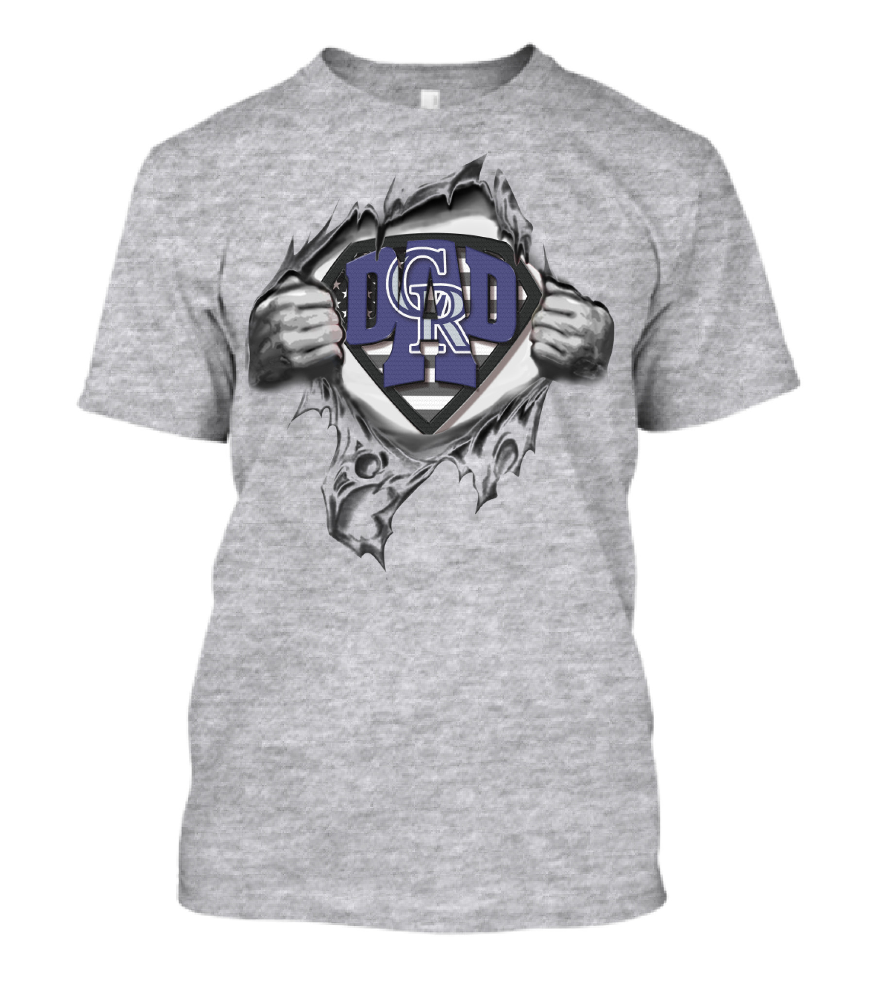 SUPERDAD Colorado Rockies CR Logo Emblem T-Shirt
