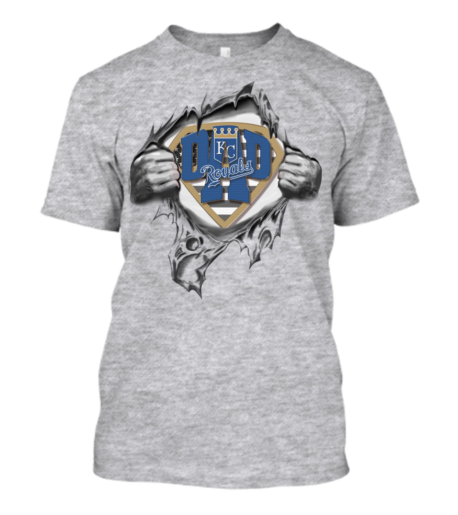 Superdad KC Royals Torn Logo Hero T-Shirt