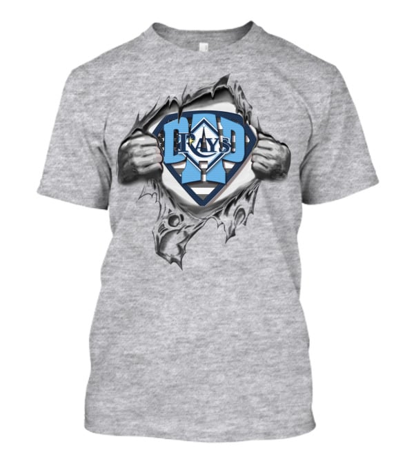 SUPERDAD Rays Tampa Bay Emblem Tear-Through T-Shirt