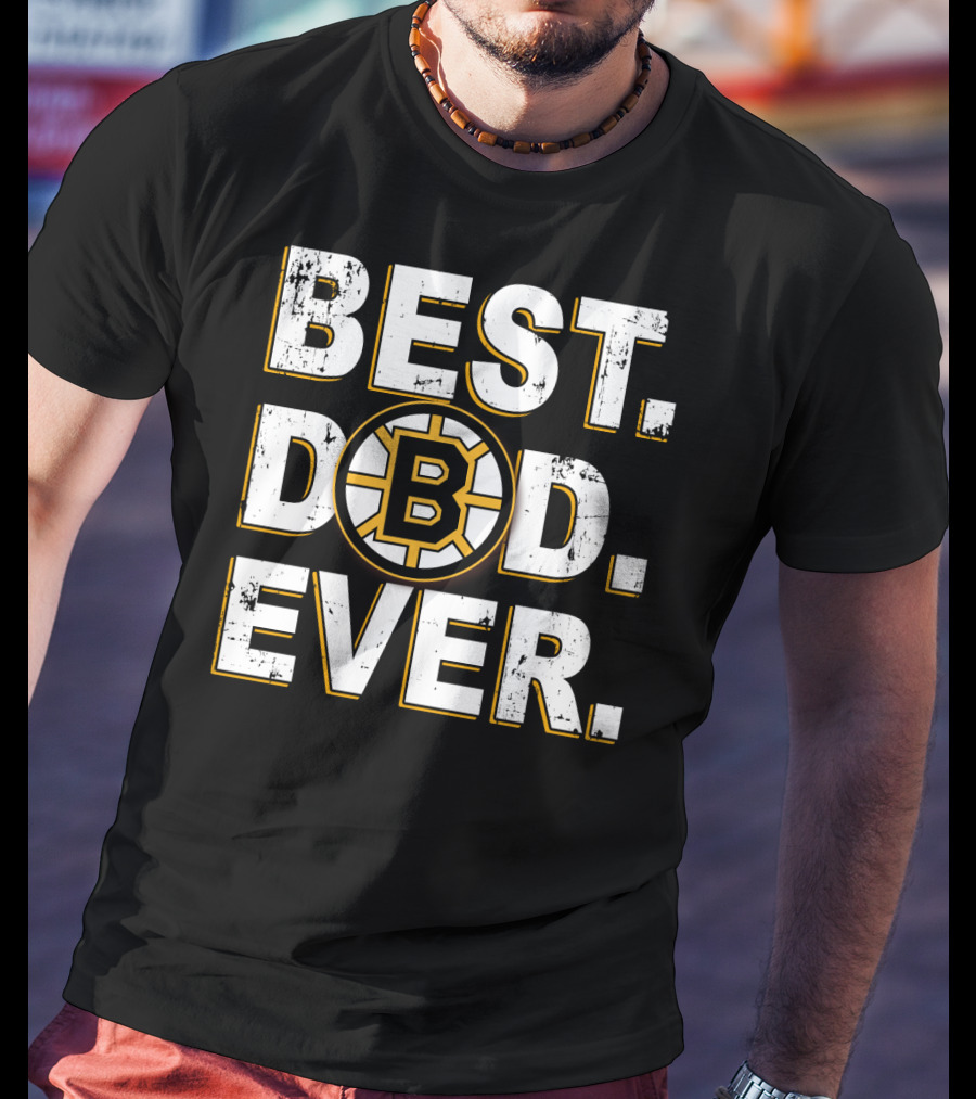 Best Dad Ever Boston Bruins Father's Day T-Shirt