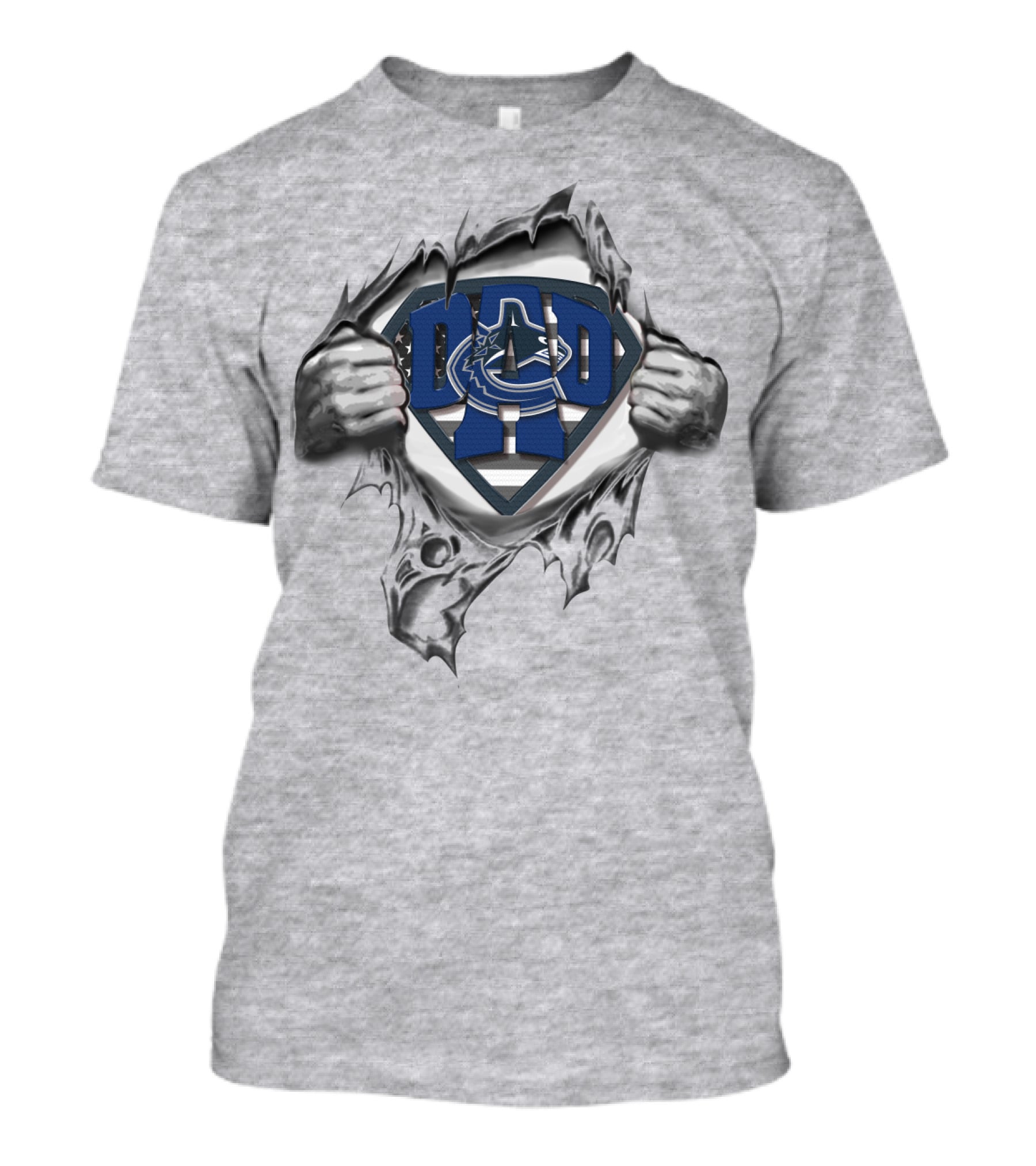 SUPERDAD Vancouver Canucks Logo Superman T-Shirt