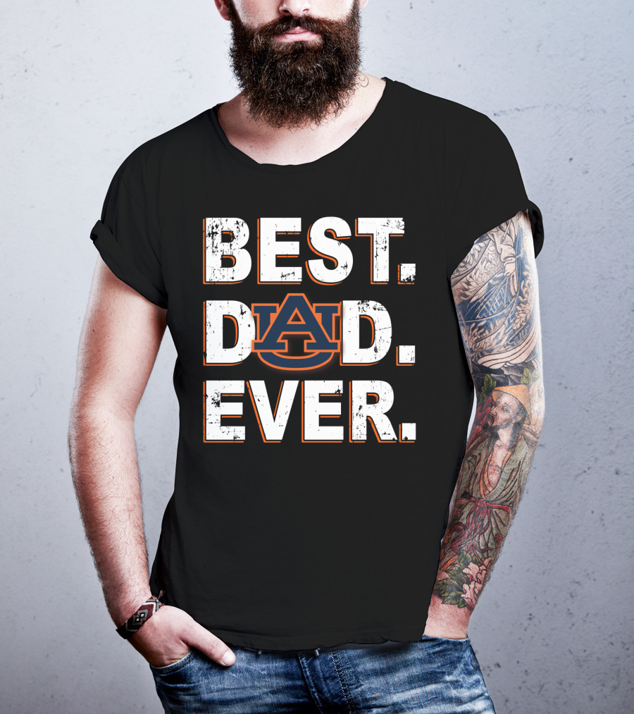 Best Dad Ever Auburn Alogo T-Shirt