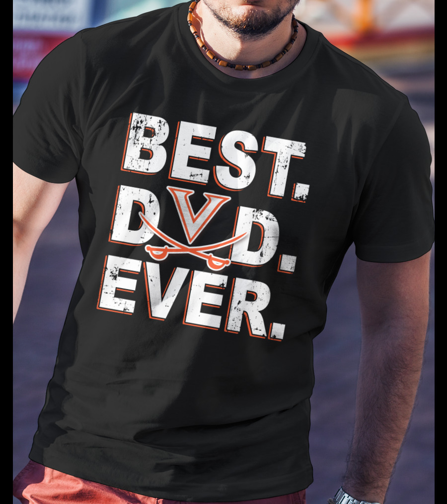 Best Dad Ever Virginia Cavaliers V T-Shirt