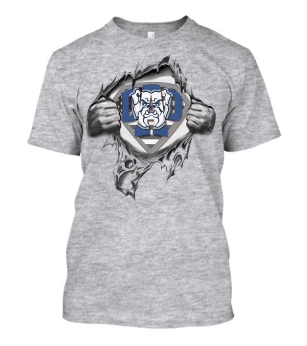 Superdad Butler Bulldogs Superman Logo Emulating Clark Kent Transformation T-Shirt