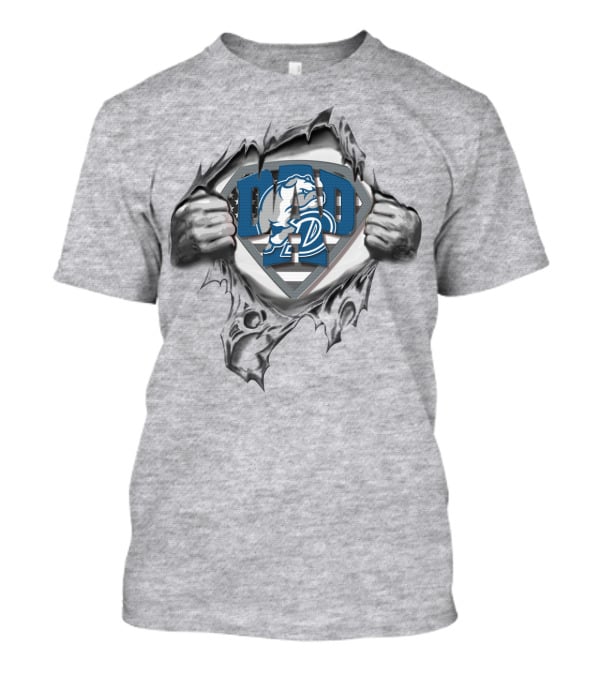 Drake Bulldogs SuperDad Hero Shield T-Shirt