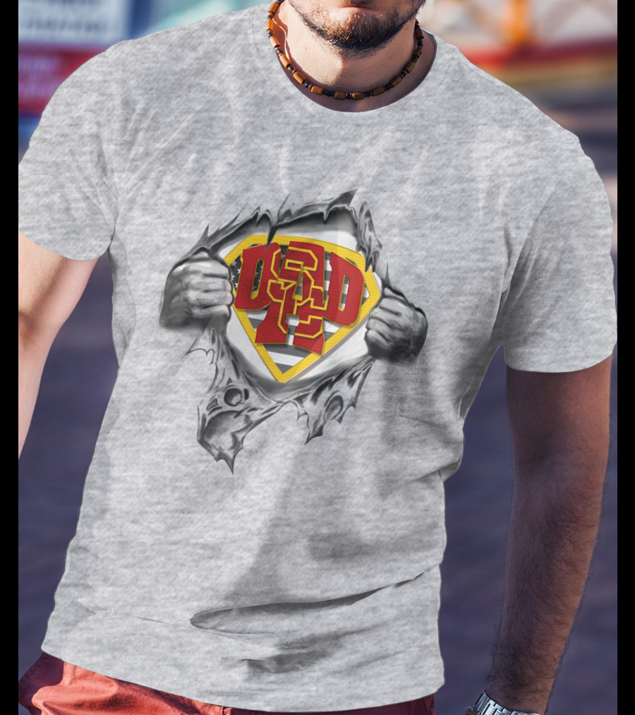 Superdad Usc Trojans Ripped Image T-Shirt