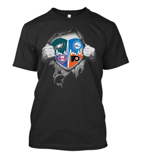 Eagles 76ers Phillies Flyers Philadelphia Fan Pride T-Shirt