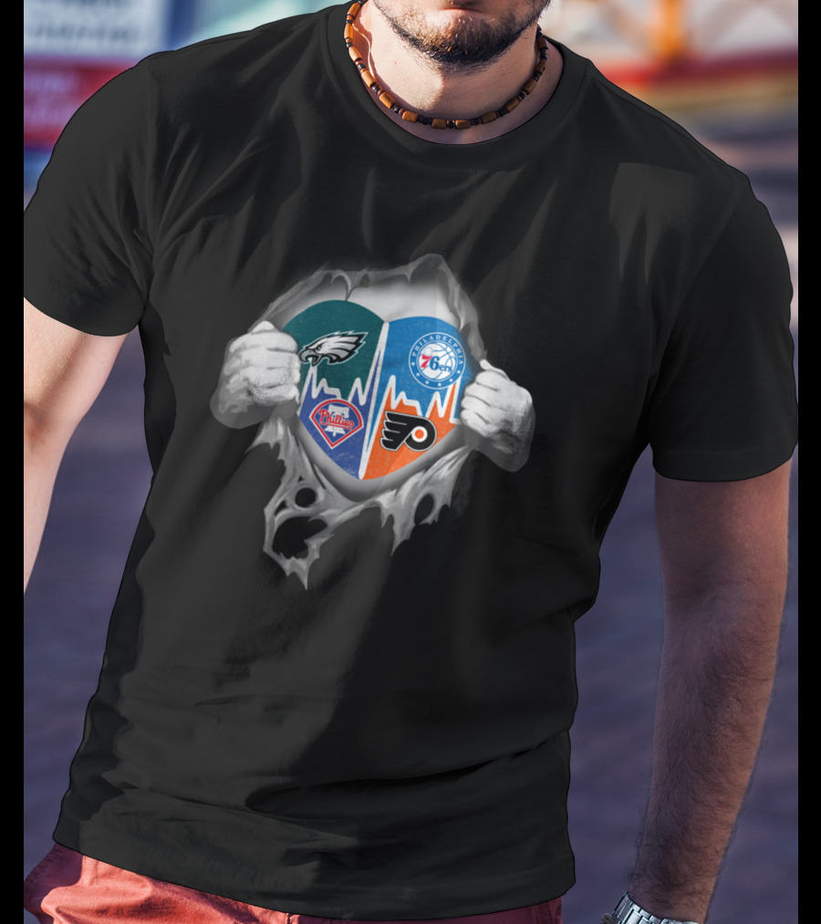 Eagles 76ers Phillies Flyers Philadelphia Fan Pride T-Shirt