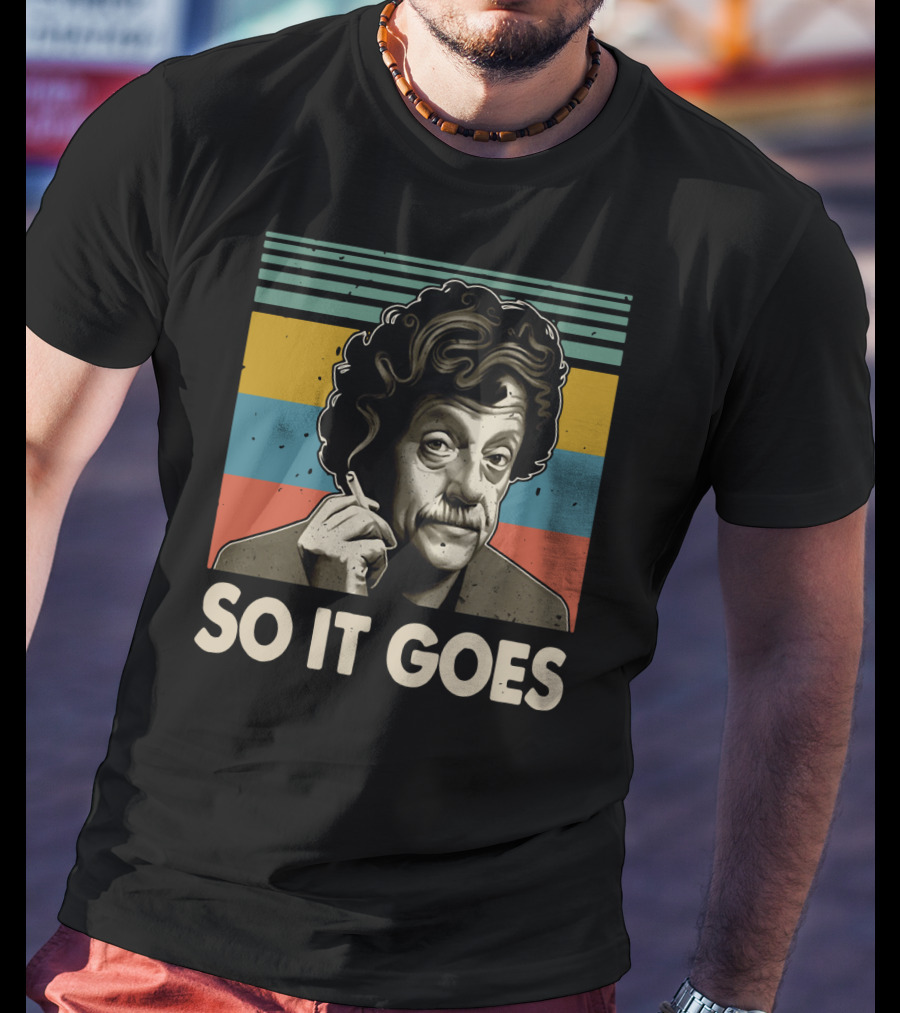 Kurt Vonnegut So It Goes Retro Stripes T-Shirt