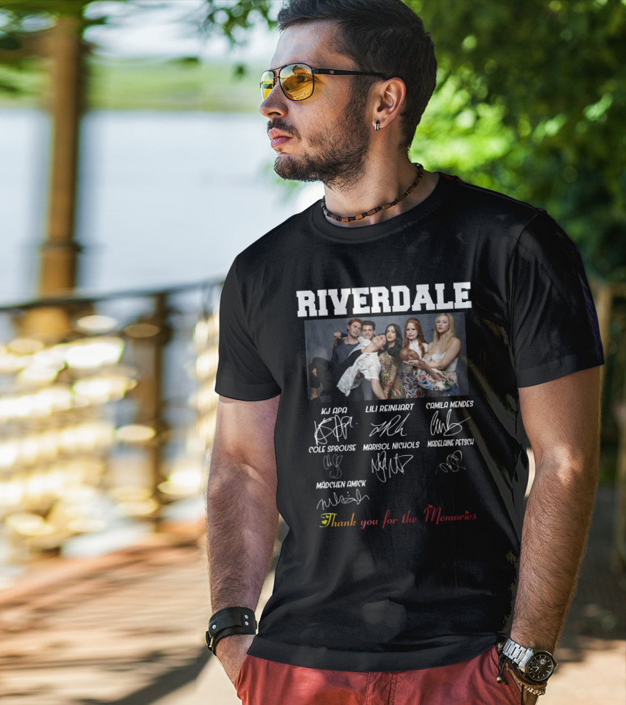 Riverdale KJ Apa Lili Reinhart Camila Mendes Cole Sprouse Marisol Nichols Madelaine Petsch Mädchen Amick Thank You For The Memories T-Shirt