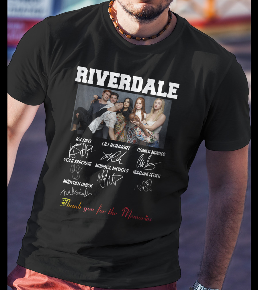 Riverdale KJ Apa Lili Reinhart Camila Mendes Cole Sprouse Marisol Nichols Madelaine Petsch Mädchen Amick Thank You For The Memories T-Shirt